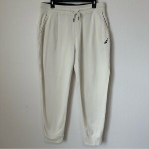 Men’s Nautica Cream Jogger Sweatpants Lg